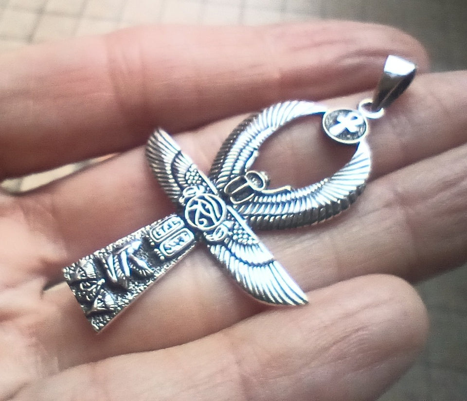 925 Silver Egyptian Ankh Cross A80