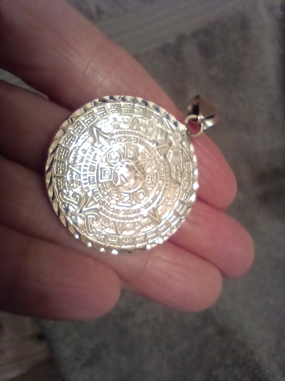 925 Sterling Silver Mayan Aztec Calendar Taxco Mexico ch92