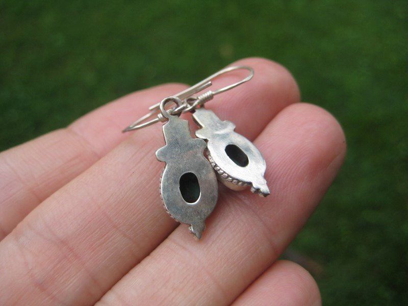 925 silver natural Tibetan stone turquoise Nepal jewelry art