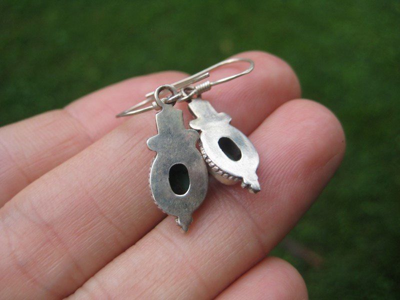 925 silver natural Tibetan stone turquoise Nepal jewelry art