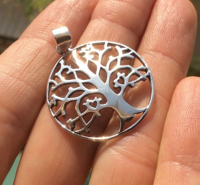 925 Silver tree of life pendant necklace Thailand jewelry art
