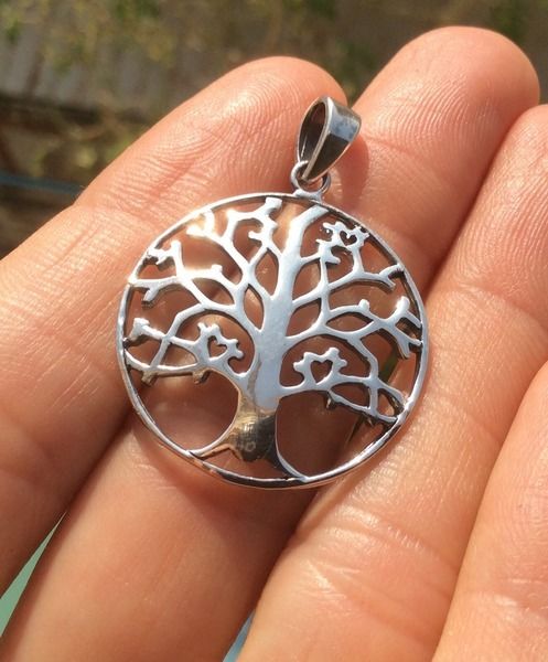 925 Silver tree of life pendant necklace Thailand jewelry art