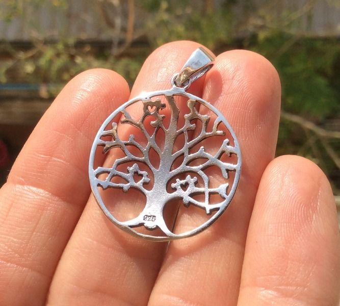 925 Silver tree of life pendant necklace Thailand jewelry art