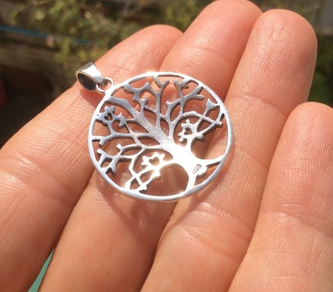 925 Silver tree of life pendant necklace Thailand jewelry art