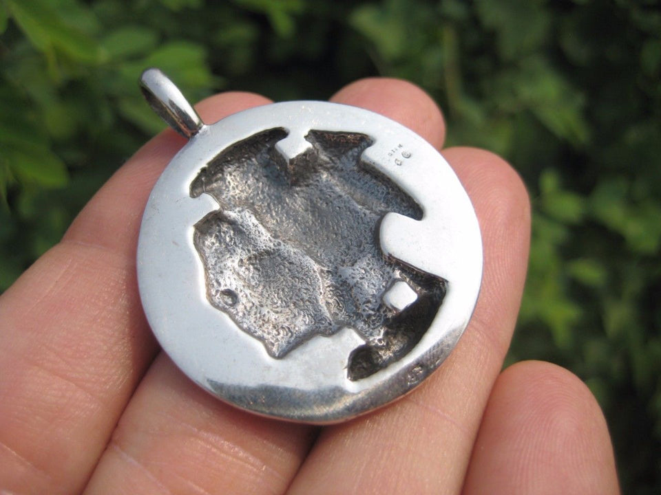 925 Silver Native American Indian pendant necklace Thailand jewelry art A2