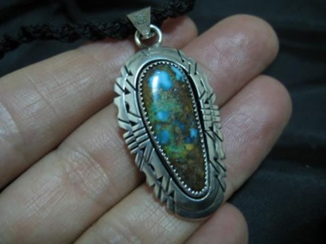 925 Silver Arizona Turquoise stone Pendant  N264