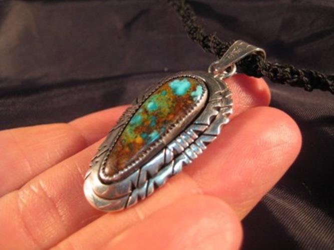 925 Silver Arizona Turquoise stone Pendant  N264