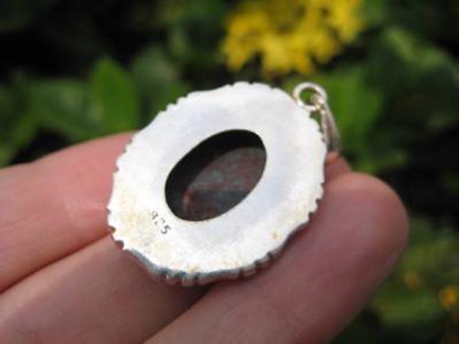 925 Silver Tibetan Turquoise stone crystal Pendant Necklace N4877