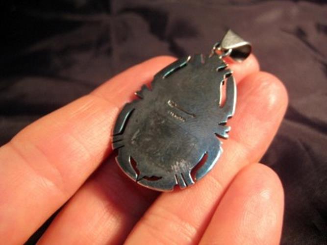 925 Silver Arizona Turquoise crystal stone Pendant Necklace N37566