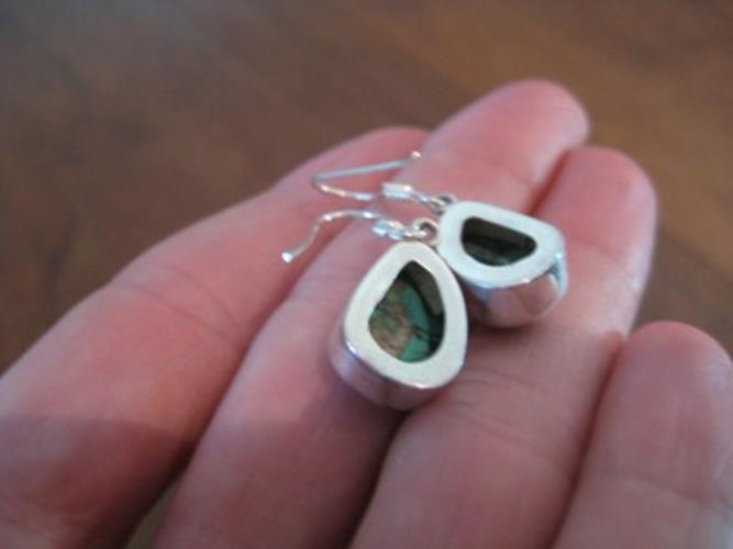 925 Silver Himalayan Turquoise earrings Nepal  N3877