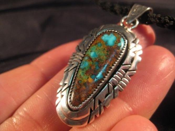 925 Silver Arizona Turquoise stone Pendant  N264