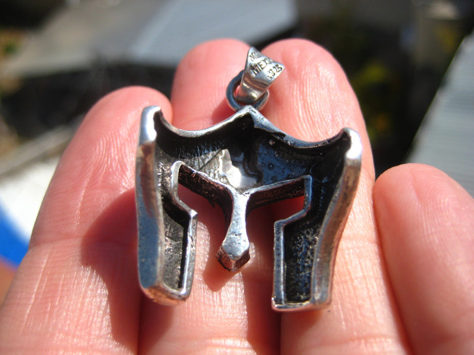 925 Silver Roman Greek Gladiator Helmet Taxco Mexico A7599