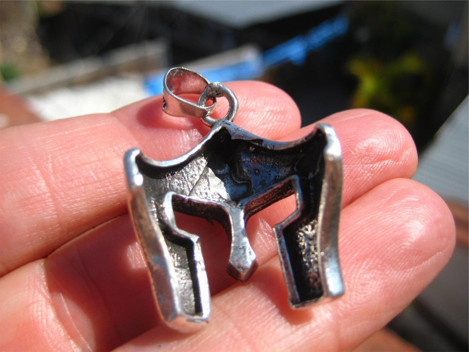 925 Silver Roman Greek Gladiator Helmet Taxco Mexico A7599