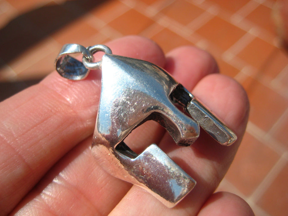 925 Silver Roman Greek Gladiator Helmet Taxco Mexico A7599