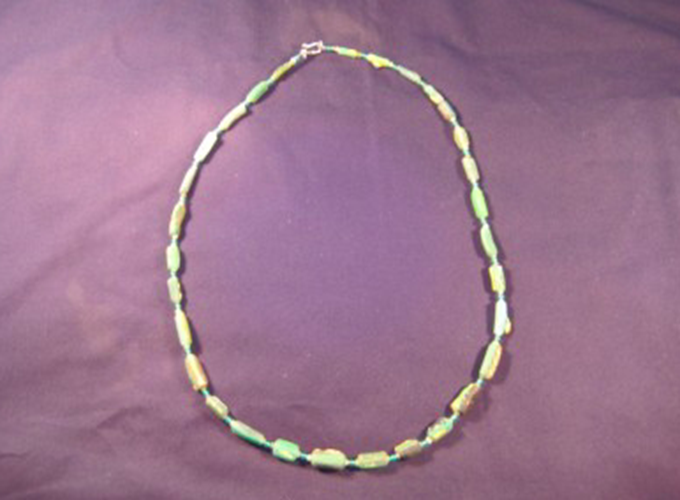 925 Silver Roman Empire Glass bead necklace 1700 yrs AN733