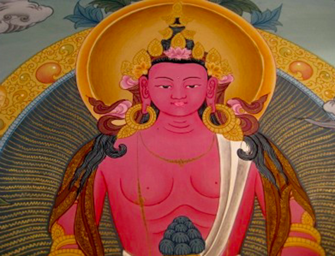 24 K Precision Purple Buddha Thangka Thangka Painting Nepal Himalayan Art N387