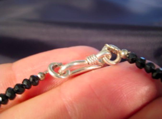 925 Silver Green Tourmaline chunk necklace Afghanistan AN276