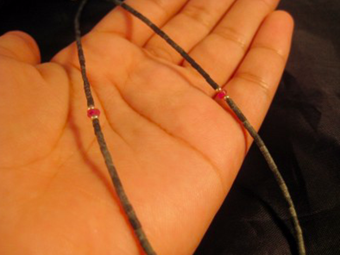 925 Silver Roman Glass necklace black jade spacer beads Afghanistan 1500 yrs N24