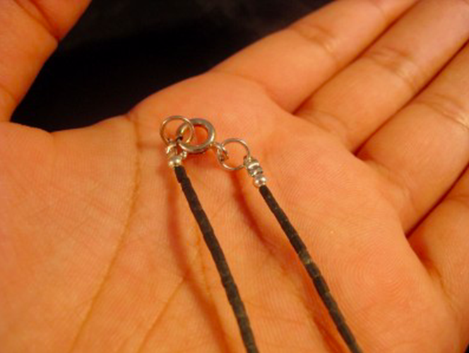 925 Silver Roman Glass necklace black jade spacer beads Afghanistan 1500 yrs N24