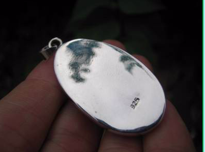 925 Silver African Turban Shell pendant Thailand jewelry art AN799