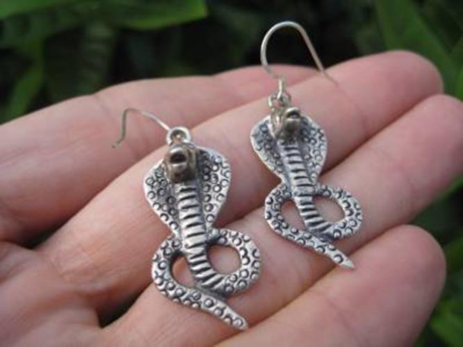 925 Silver Snake cobra Earrings Earring jewelry Nepal N4755