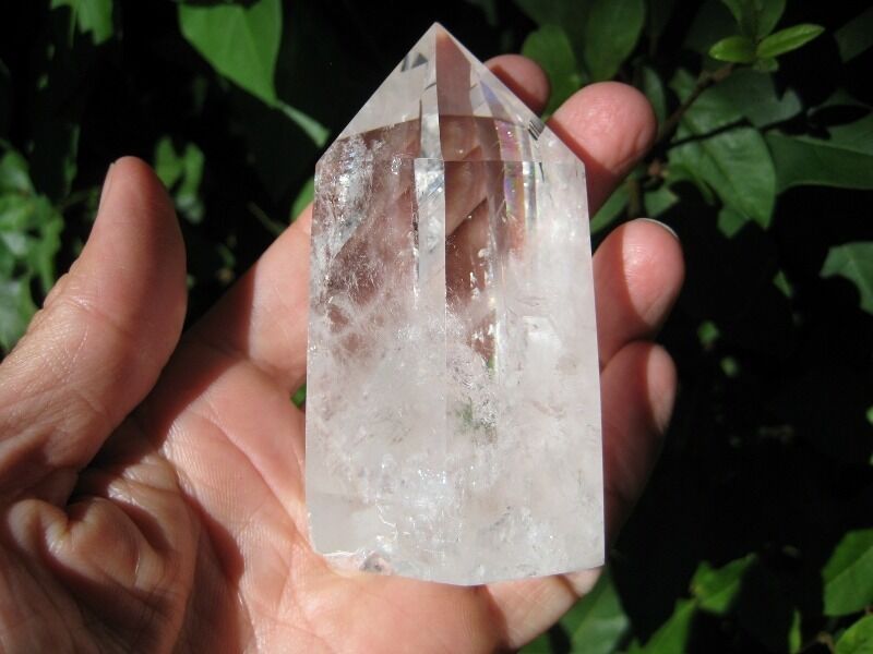 Natural Quartz Crystal point Mineral stone art carving statue China A3