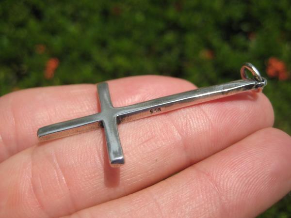 925 Silver Extra Large Petrine Saint Peter's Inverted Cross Satanic Pendant
