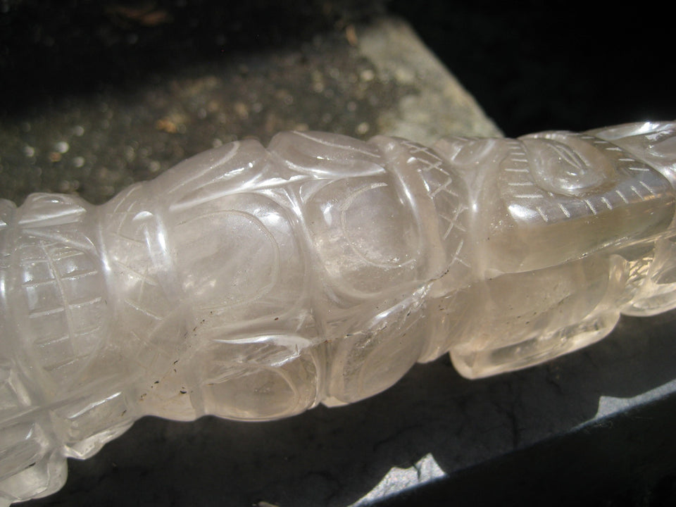 Large Natural Smokey Himalayan Quartz Crystal Phurba Phurpa Dagger Nepal A863