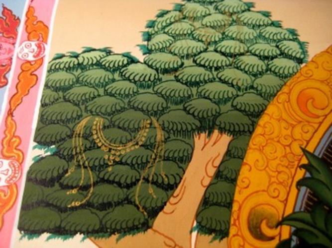24 K Gold White Tara Dragon Thangka Thanka paintng Nepal Himalayan Art N3866