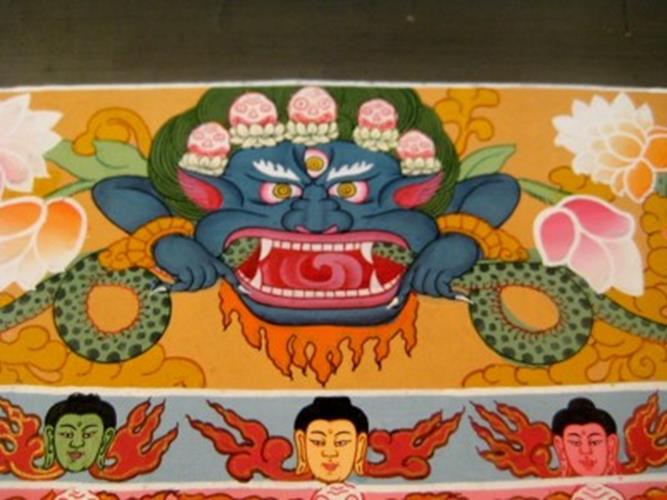 24 K Gold White Tara Dragon Thangka Thanka paintng Nepal Himalayan Art N3866