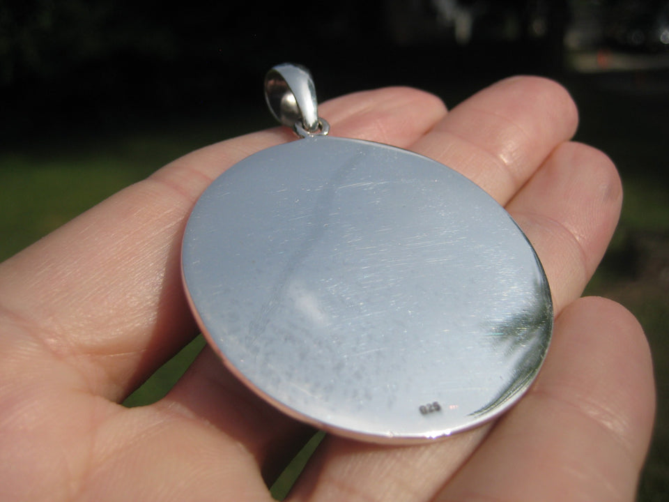 925 Sterling Silver Maya Mayan Calendar Mexico Pendant Necklace A40