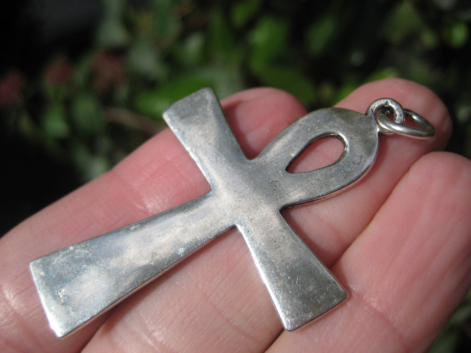 Himalayan Treasures 925 Silver Egyptian Ankh Cross Crux Ansata Pendant A502