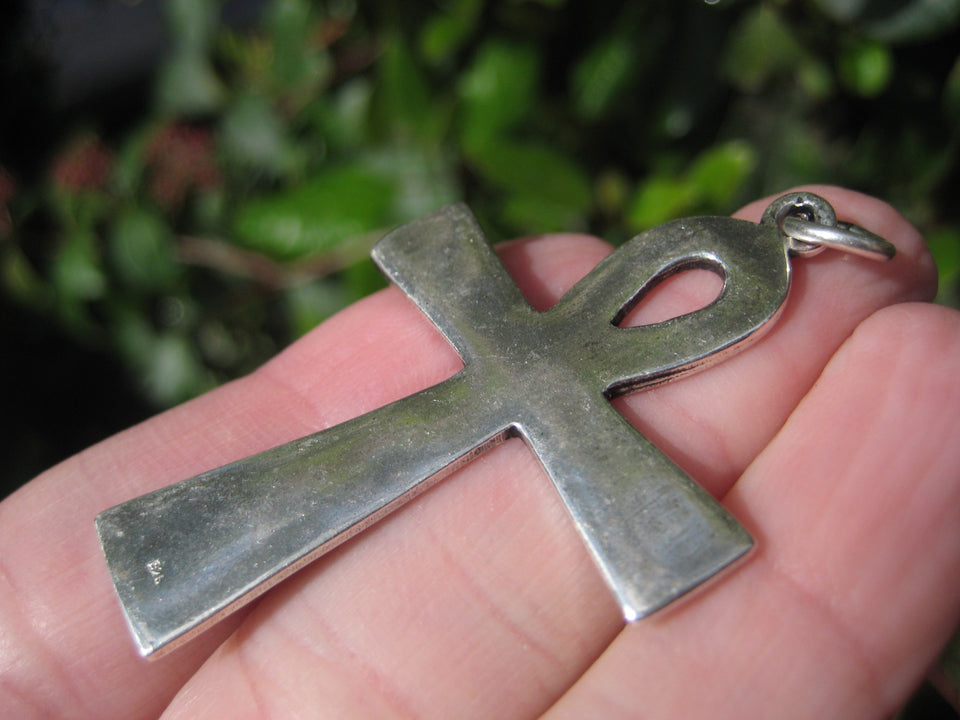 Himalayan Treasures 925 Silver Egyptian Ankh Cross Crux Ansata Pendant A502