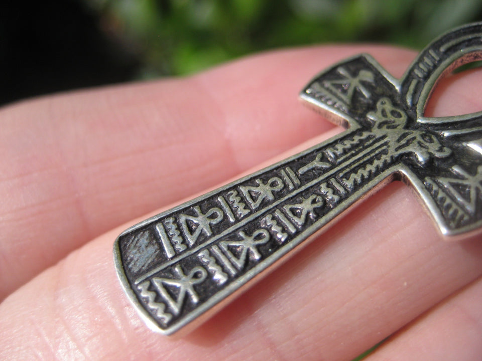 Himalayan Treasures 925 Silver Egyptian Ankh Cross Crux Ansata Pendant A502