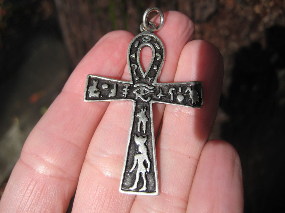 Himalayan Treasures 925 Silver Egyptian Ankh Cross Crux Ansata Pendant A502
