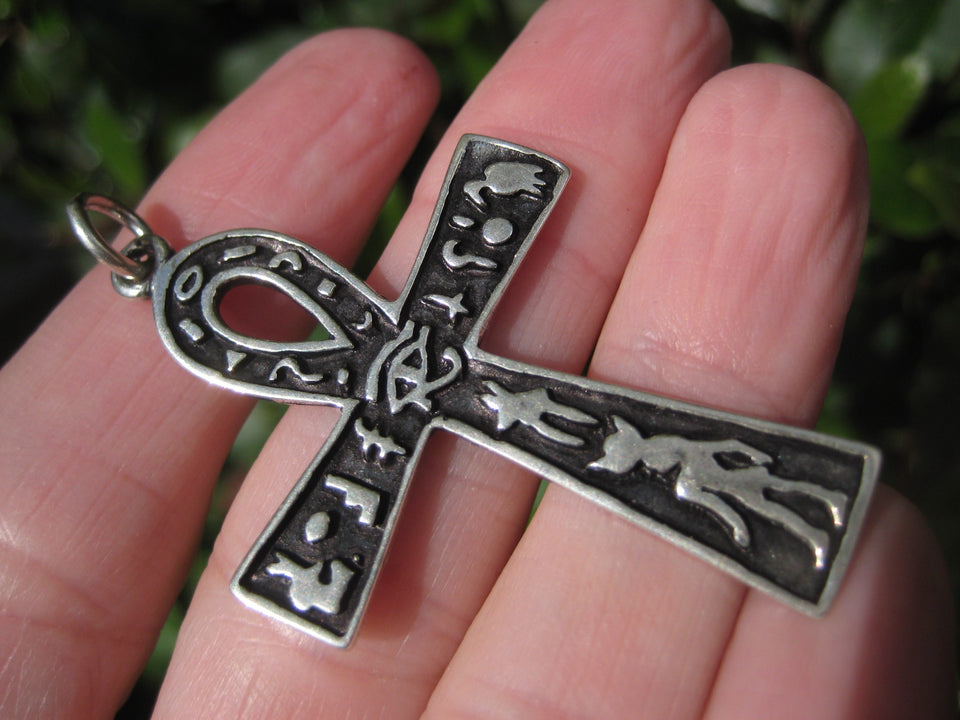 Himalayan Treasures 925 Silver Egyptian Ankh Cross Crux Ansata Pendant A502