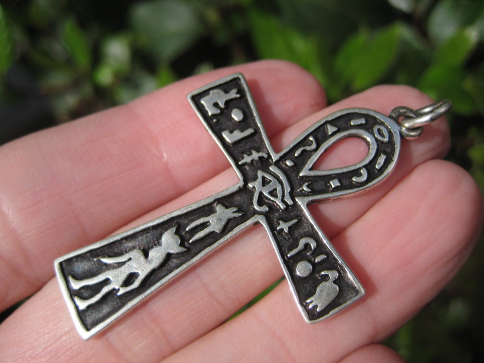 Himalayan Treasures 925 Silver Egyptian Ankh Cross Crux Ansata Pendant A502
