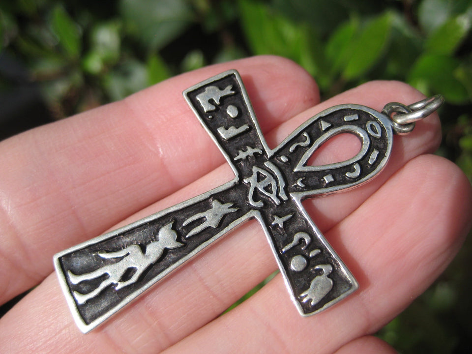 Himalayan Treasures 925 Silver Egyptian Ankh Cross Crux Ansata Pendant A502