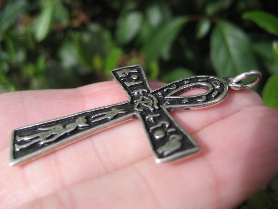 Himalayan Treasures 925 Silver Egyptian Ankh Cross Crux Ansata Pendant A502