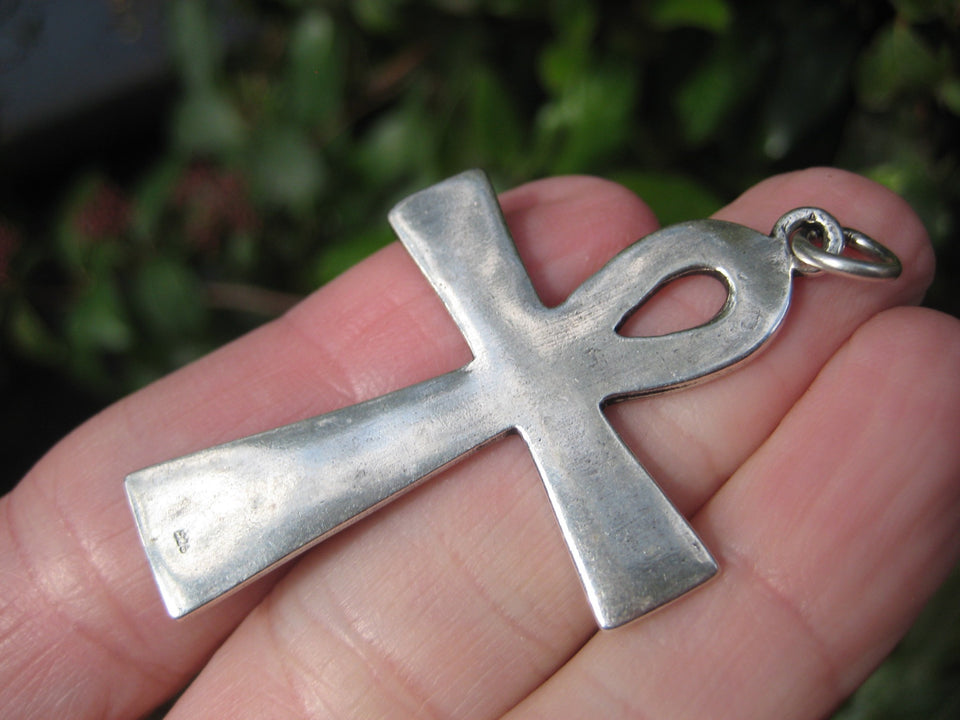 Himalayan Treasures 925 Silver Egyptian Ankh Cross Crux Ansata Pendant A502