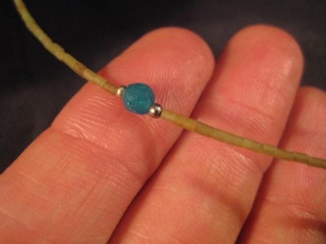 925 Silver Roman Glass Antique bead beads necklace NU1