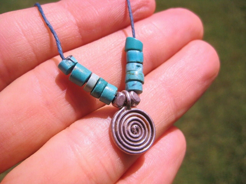 925 Silver Hill Tribe Pendant Necklace Thailand N 3877A