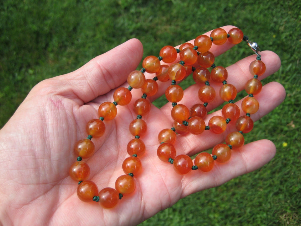 Natural Agate Carnelian Bead Bracelet Set A2664