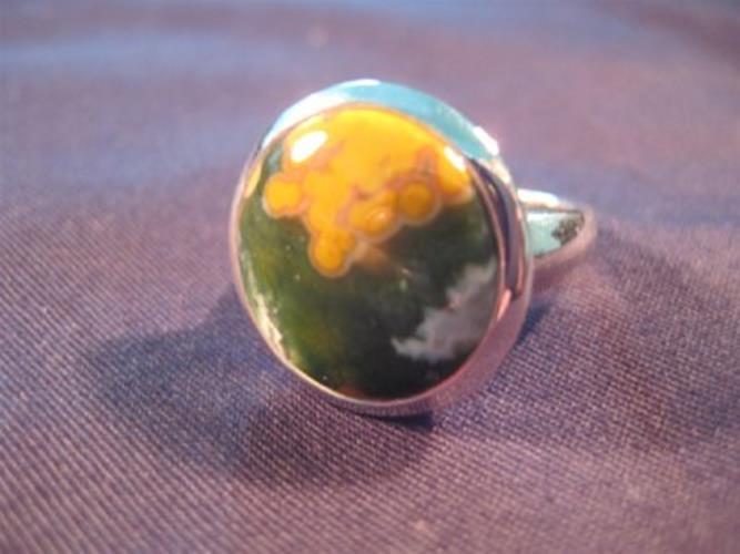 925 Silver Jasper crystal stone ring size 5.5 AN2733