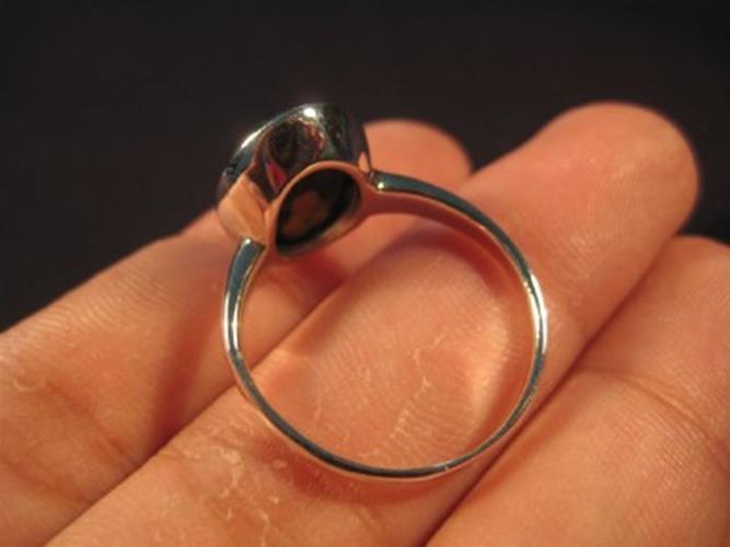 925 Silver Ocean Jasper crystal Ring Madagascar stone size 8.5