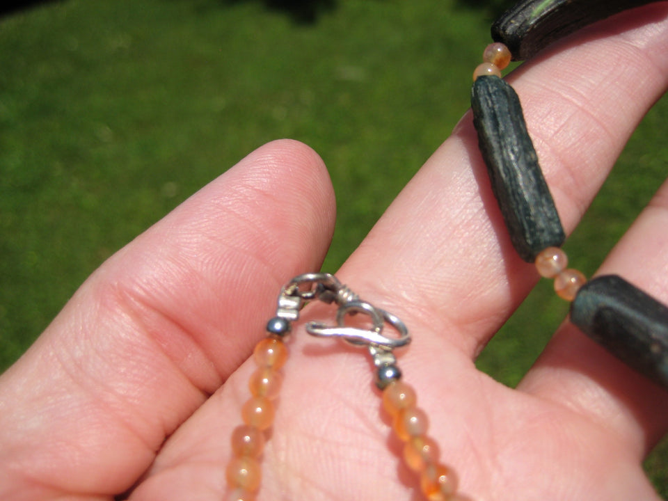 925 Silver Roman Glass Necklace antique beads 1000 YRS Old A62544