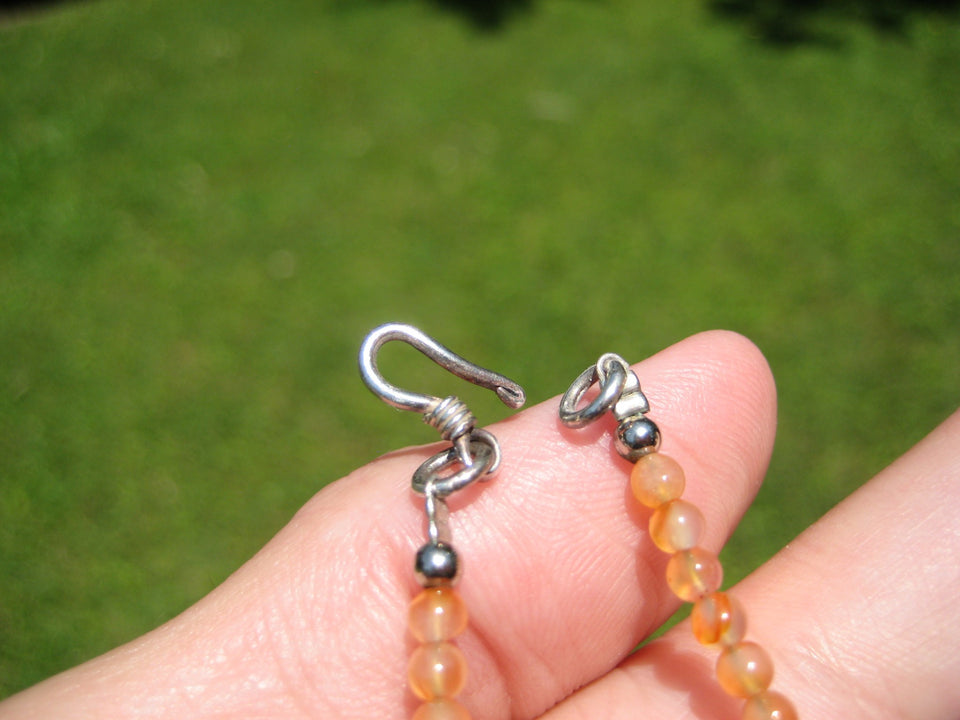 925 Silver Roman Glass Necklace antique beads 1000 YRS Old A62544