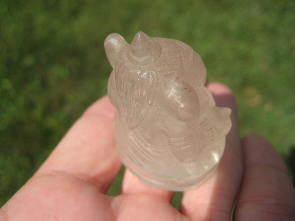 Natural Quartz Crystal Ganesh Ganesha Elephant God Statue A2855