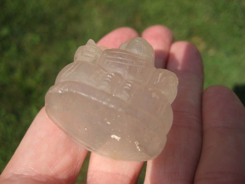 Natural Quartz Crystal Ganesh Ganesha Elephant God Statue A2855