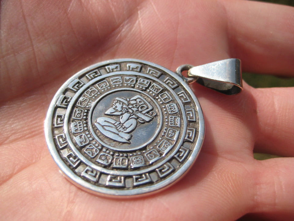 925 Silver Mayan Calendar Taxco Mexico A22288